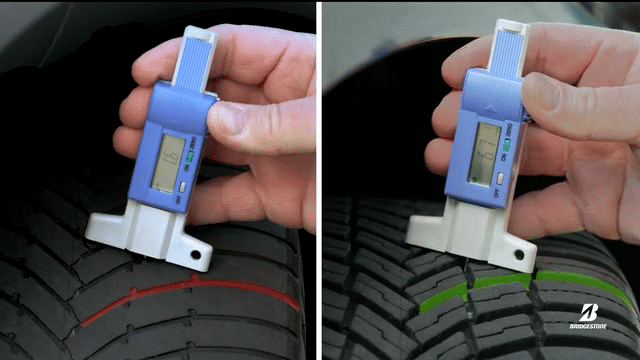 Tyre tread wear effect