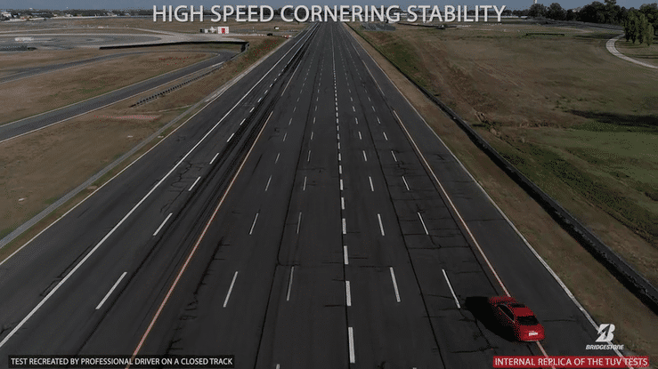 Potenza Sport high speed cornering stability